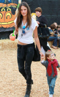 Alessandra Ambrosio and Daughter Anja Louise at Mr. Bones Pumpkin Patch, West Hollywood, Los Angeles, America - 16 Oct 2010