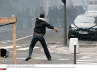LYON: High school students protest against pensions reform