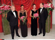 MONACO:BAL DE LA ROSE:ALBERT,STEPHANIE,CAROLINE & RAINIER DE MONACO