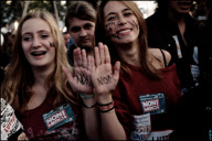 High school students demonstrate against the increasing of the retirement age