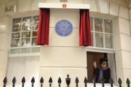 Yoko Ono unveils an English Heritage Blue Plaque to John Lennon at 34 Montagu Square, London, Britain - 23 Oct 2010