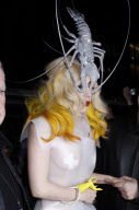 Lady Gaga Arrives at the Mr Chow restaurant, London, Britain - 28 Feb 2010