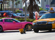 Hollywood Icon Angelyne Gets Into a Car Accident