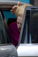 Baroness Thatcher leaving the Cromwell Hospital after recovering from flu - London, Britain - 01 Nov 2010