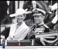 Duke & Duchess Of York Wedding - 23rd July 1986 Processions To And From Westminster Abbey Prince Philip And Mrs. Susan Barrantes On Their Way Back To Buckingham Palace From Westminster Abbey After The Wedding Of Prince Andrew And Sarah Ferguson....ro