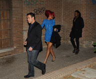 RIHANNA, KATY PERRY AND BOYFRIEND RUSSELL BRAND IN MADRID DINNER.


