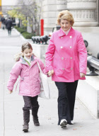 Carys Zeta Douglas Strolls To School With Grandma! 