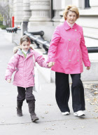 Carys Zeta Douglas Strolls To School With Grandma! 