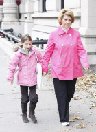 Carys Zeta Douglas Strolls To School With Grandma! 