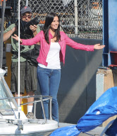 COURTNEY COX ON SET OF COUGAR TOWN