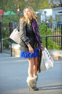 Mira Sorvino on the set of her new film, New York, America - 01 Nov 2010