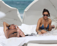 Designer Roberto Cavalli doesn't look like he needs any more sun as he tans in Miami
