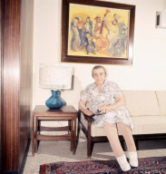 Golda Meir at Home, Jerusalem, Israel - 1971