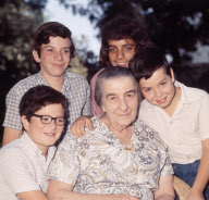 Golda Meir at Home, Jerusalem, Israel - 1971