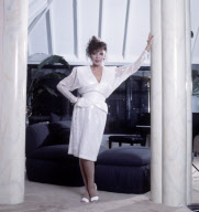 Joan Collins at Home, Los Angeles, America - 1985