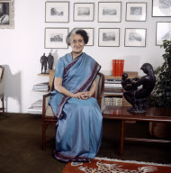 Indira Gandhi at Home, New Delhi, India - May 1973