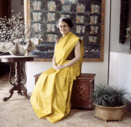Indira Gandhi at Home, New Delhi, India - May 1973