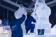 Icesculptors  work at -10 degrees celsius.