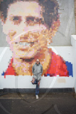 Street artist Ben Eine and his Prince Charles mural