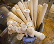 Baseball bat manufacture, Canada - 14 Jul 2010