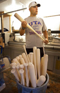 Baseball bat manufacture, Canada - 14 Jul 2010