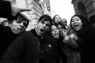 Students protest in London