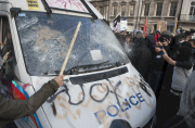 Students demonstrate against higher tuition fees and cuts in University funding, London, Britain - 24 Nov 2010