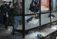 Students demonstrate against higher tuition fees and cuts in University funding, London, Britain - 24 Nov 2010