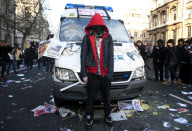 Students demonstrate against higher tuition fees and cuts in University funding, London, Britain - 24 Nov 2010