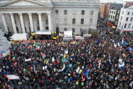 Anti-austerity protest march in Dublin