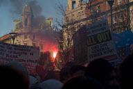 Anti-austerity protest march in Dublin