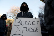 Anti-austerity protest march in Dublin