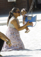 CHRISTINA MILIAN spending some quality time with her precious daughter VIOLET at the Coldwater Canyon Park