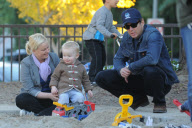 *EXCLUSIVE* Amy Poehler and Will Arnett spend the day with their son