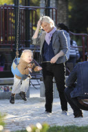 *EXCLUSIVE* Amy Poehler and Will Arnett spend the day with their son