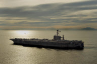 US Navy ships in Korea drill