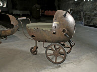Home furniture and bathroom suites made out of old sea mines by designer Mati Karmin, Tallinn, Estonia - 03 Nov 2010