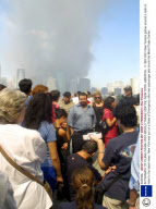 AFTERMATH OF PLANE CRASH INTO WORLD TRADE CENTRE, NEW YORK, AMERICA - 11 SEP 2001