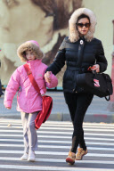 Catherine Zeta-Jones Takes Daughter Carys to a Violin Lesson