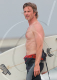 Sam Trammell Surfs In Venice Beach