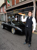 Restaurant owner uses GBP 150,000 Lamborghini to deliver takeaway meals, Hemel Hempstead, Hertfordshire, Britain - 29 Nov 2010