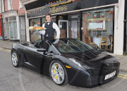 Restaurant owner uses GBP 150,000 Lamborghini to deliver takeaway meals, Hemel Hempstead, Hertfordshire, Britain - 29 Nov 2010