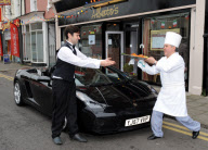 Restaurant owner uses GBP 150,000 Lamborghini to deliver takeaway meals, Hemel Hempstead, Hertfordshire, Britain - 29 Nov 2010