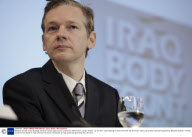 Wikileaks founder Julian Assange presents Iraq war logs at press conference, Westminster, London, Britain - 23 Oct 2010