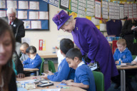 Queen Elizabeth II visiting St Mary and St Pancras Church of England Primary School in London, Britain - 09 Dec 2010
