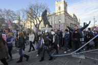 Students demonstrate against higher tuition fees and cuts in University funding, London, Britain - 09 Dec 2010