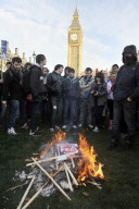 Students demonstrate against higher tuition fees and cuts in University funding, London, Britain - 09 Dec 2010
