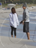 CHRIS BROWN ENJOYED MIAMI BEACHES WITH FRIEND IN THE MORNING