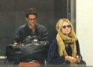 Ashley Olsen Arrives with Justin Bartha and a Piece Art