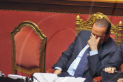 Italian Prime Minister Silvio Berlusconi addresses the Senate before a confidence vote, Rome, Italy - 13 Dec 2010